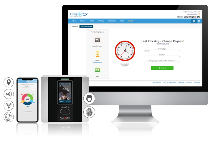 time attendance solution clocking
